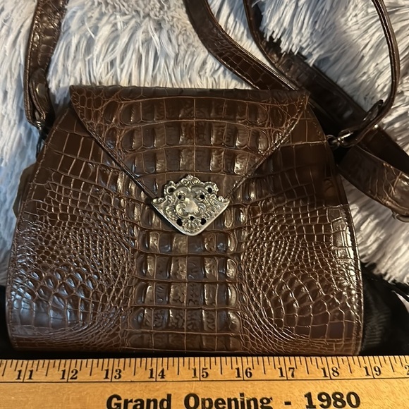 Glen Miller for Ann Turk made in USA. Croc embossed handbag. With dust bag - Picture 6 of 13